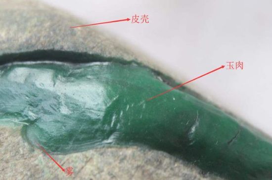 翡翠原石毛料皮和雾层次怎样分